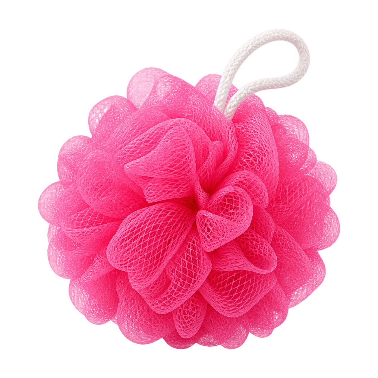 Plastic shower pouf